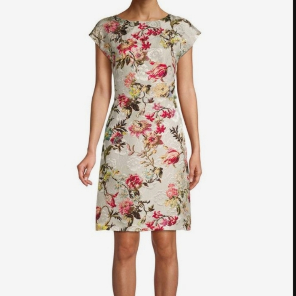 NWT ETRO Floral Jacquard Sheath Dress Sz 44 US 10